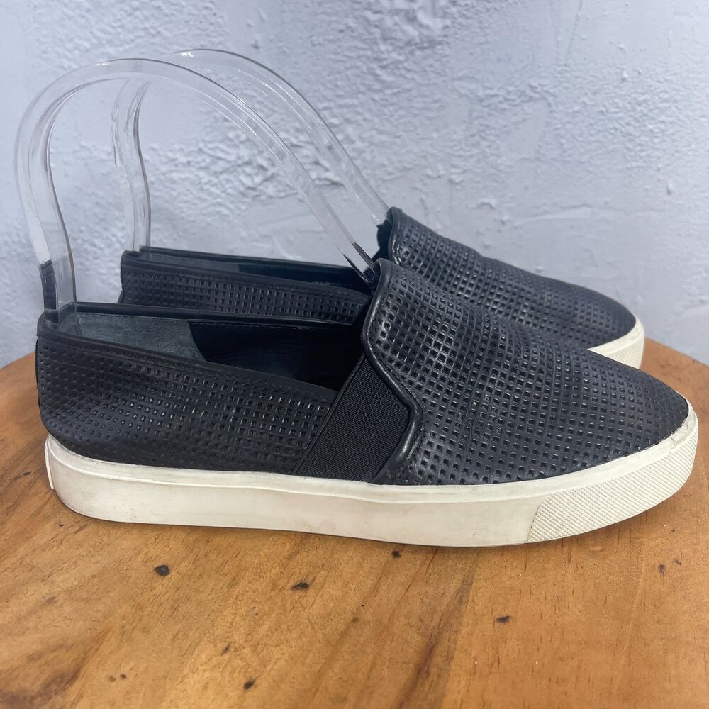 Vince Sneakers Slip On Women 5.5 Perforated Leather Casual Comfort Luxury Skater